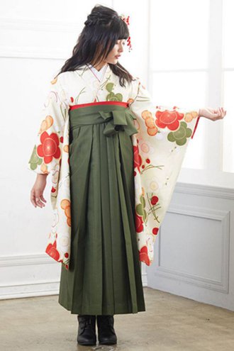 小学生袴 | A346 赤紫　矢羽根に菊