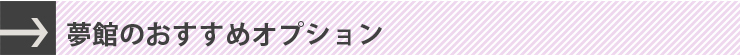 追加オプションでもっとトクベツに！　夢館おすすめオプション